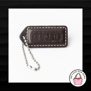 2" Medium COACH BROWN LEATHER KEY FOB BAG CHARM